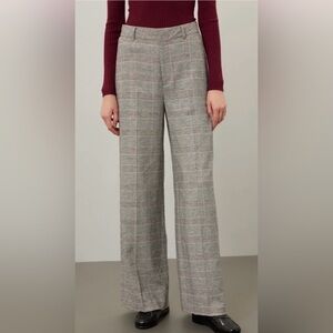 Scotch & Soda NWT $169 HANA - HIGH RISE WIDE LEG PRINCE OF WALES PANT